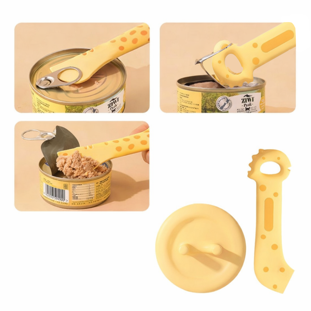 온디포 안전개봉 깔끔긁기 반려동물 캔스푼+커버, 1개, 옐로 10,000원