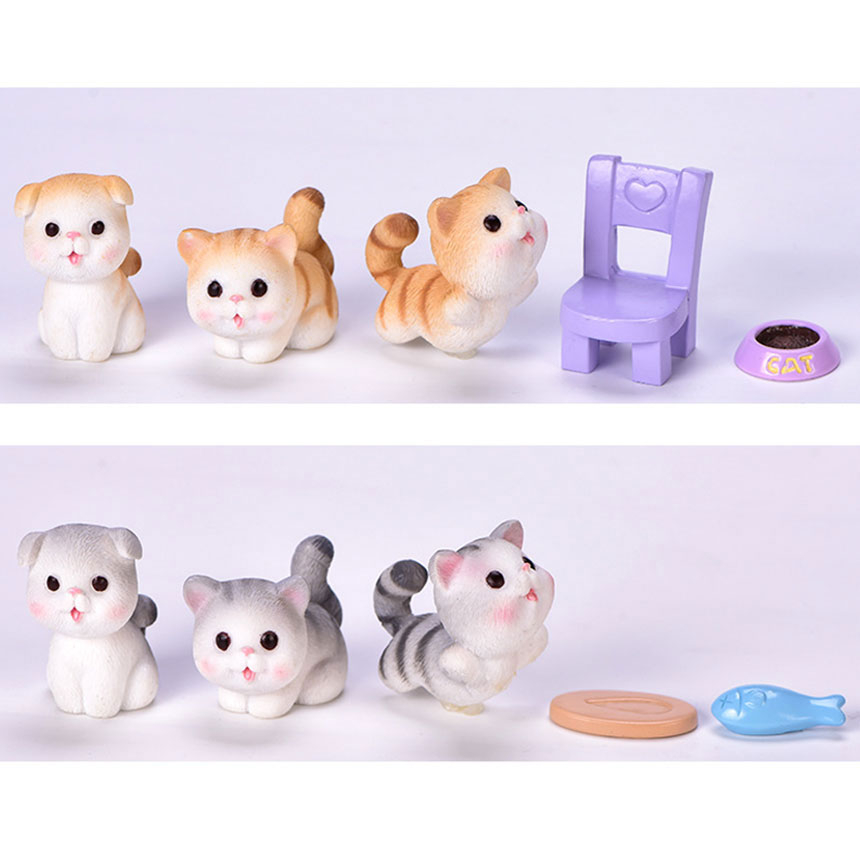 미스토토 테라리움 재료 통통한 아기 고양이 미니어처 동물 피규어 1,000원