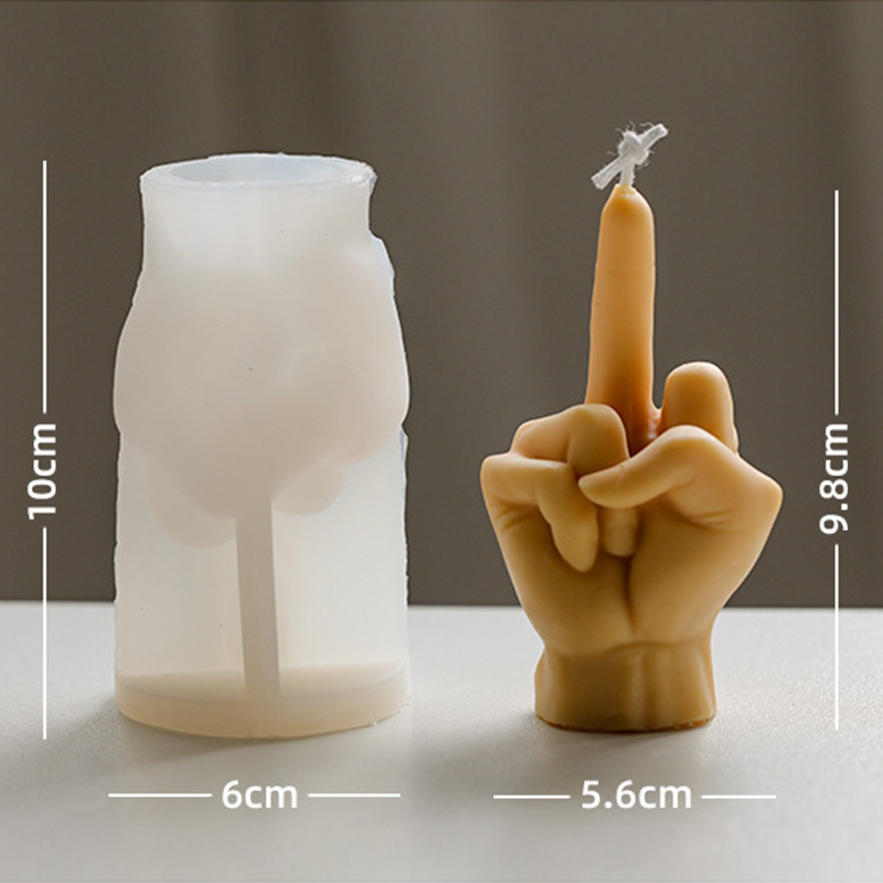 DIY 비누 석고 손가락 촛불 금형 수지 공예 파티 선물 만들기 용품에 대한 3D 중간 실리콘 몰드 13,900원