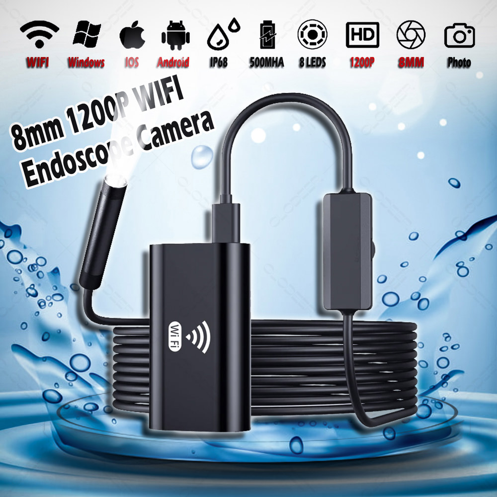 산업용 회전식 내시경 자동차 보로스코프 가시성 케이블 파이프 검사 도구 관절형 차량용 카메라 6/8mm 호환 34,700원