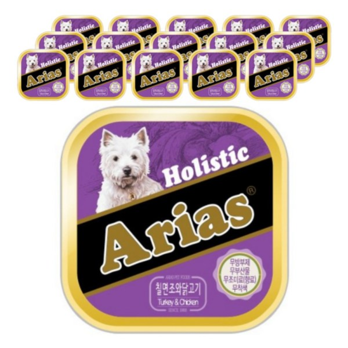 Arias 생후 월이상 홀리스틱 강아지 사각캔 칠면조와 닭고기 47,200원
