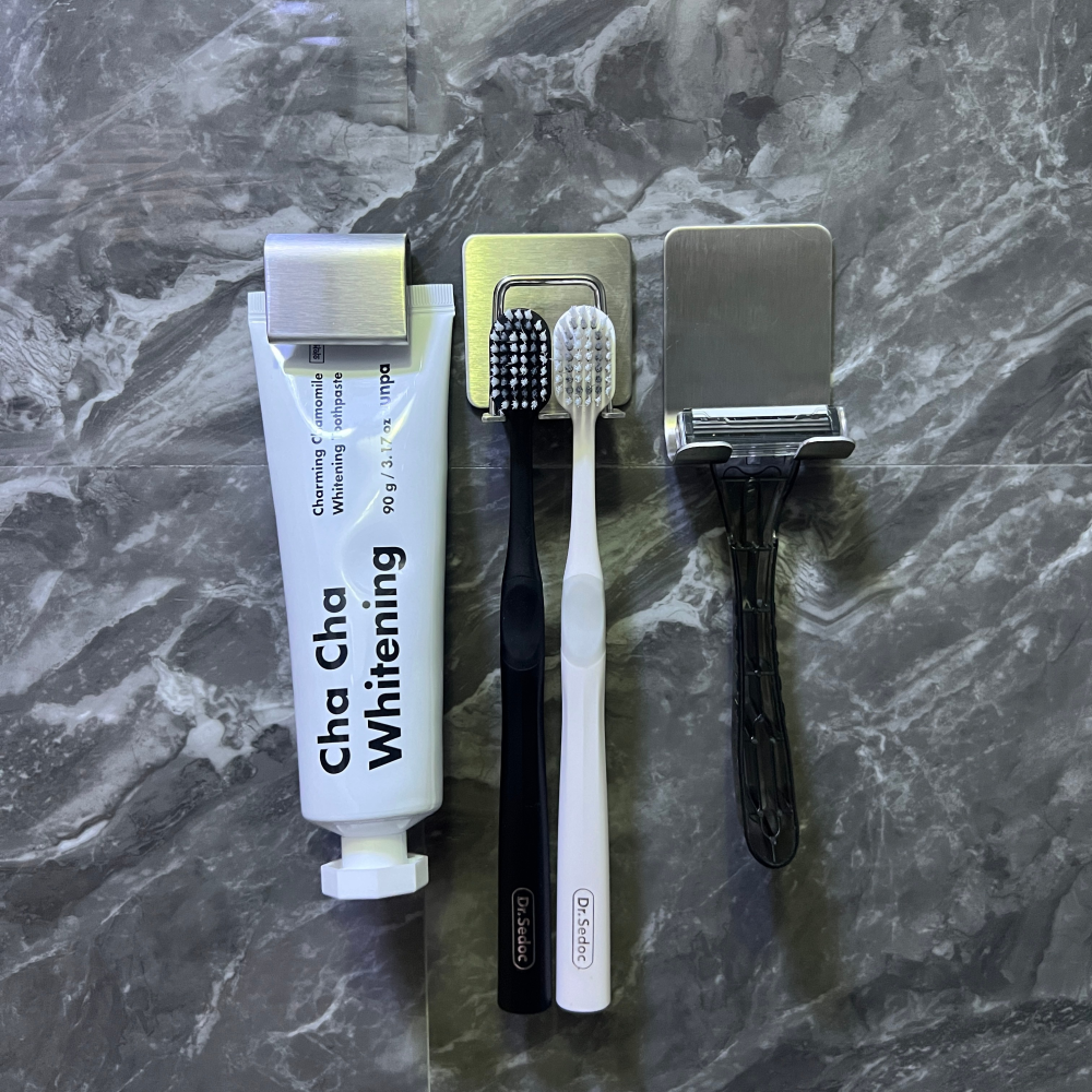 무이코 무타공 초강력접착 304 올스텐 모던 칫솔걸이세트 3,890원