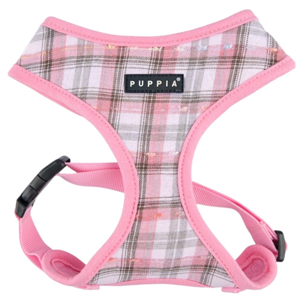 퍼피아 반려동물 윈저 클래식 체크 사이즈 조절 하네스 HA2314, 핑크, 1개 17,000원