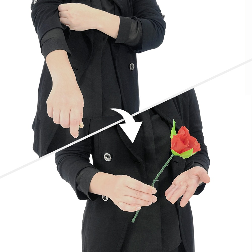 JL매직 고급 어피어링로즈 손에서 장미꽃이 나타나는 신기한 마술 장미마술 프로포즈마술 초보마술도구, 1개 5,800원