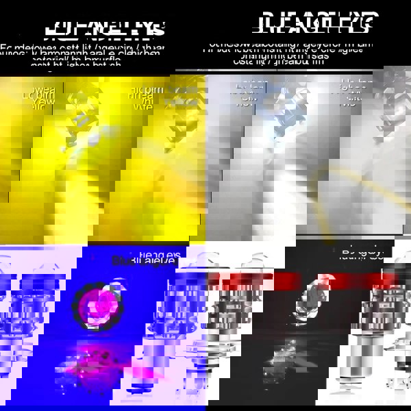 오토바이 LED 안개등 라이트 보조등 범용 H4 헤드라이트 BA20D H6 엔젤 아이 모터 전구 헤드 램프 화이트 옐로우 하이 로우 빔 1280V 16,250원