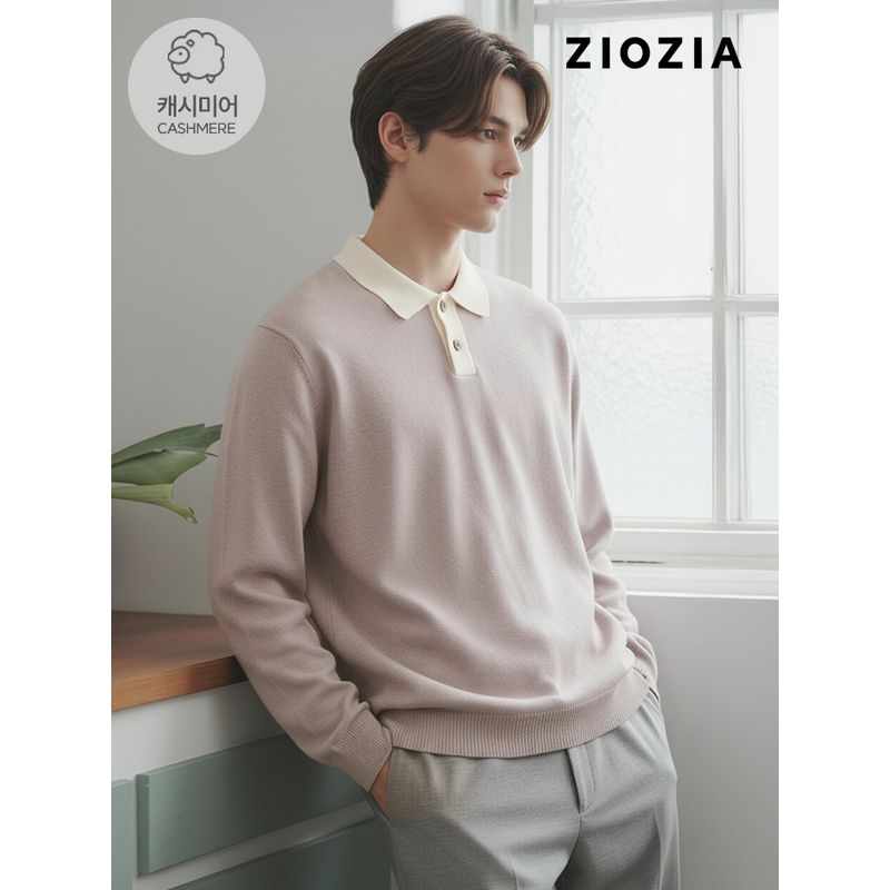 지오지아 캐시미어 루즈핏 카라 니트 ABC4ET1102 B 29,900원