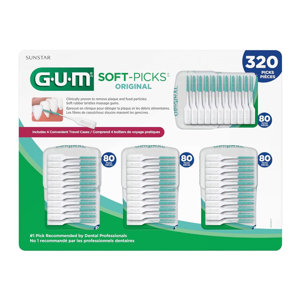 Sunstar GUM 1회용 플라그 제거 리필 치간 칫솔 대용량 320개 74,600원