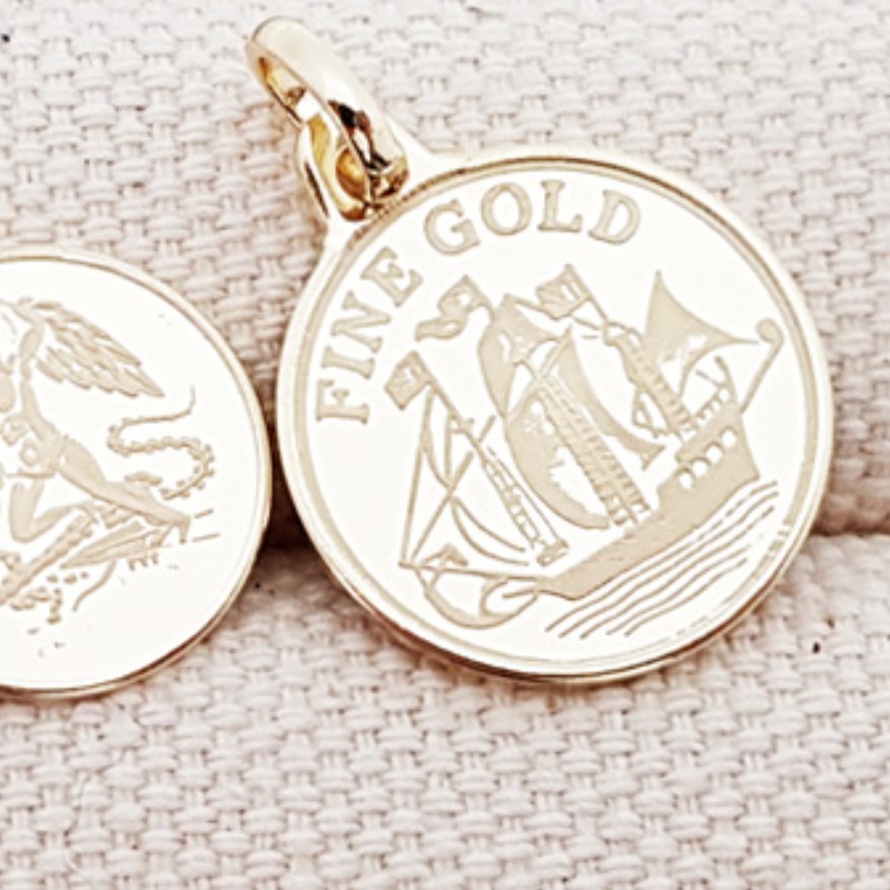 [코스타스웨그]14k 18k 골드 금 여자 목걸이 엘리자베스 코인 펜던트 메달 1,081,000원