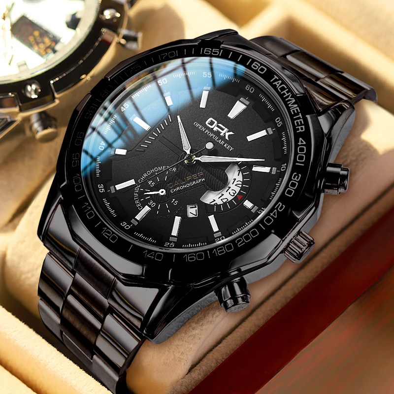 OPK 남자손목시계 정품 패션 석영 워터프루프 야광 럭셔리 메탈 손목시계 26,300원