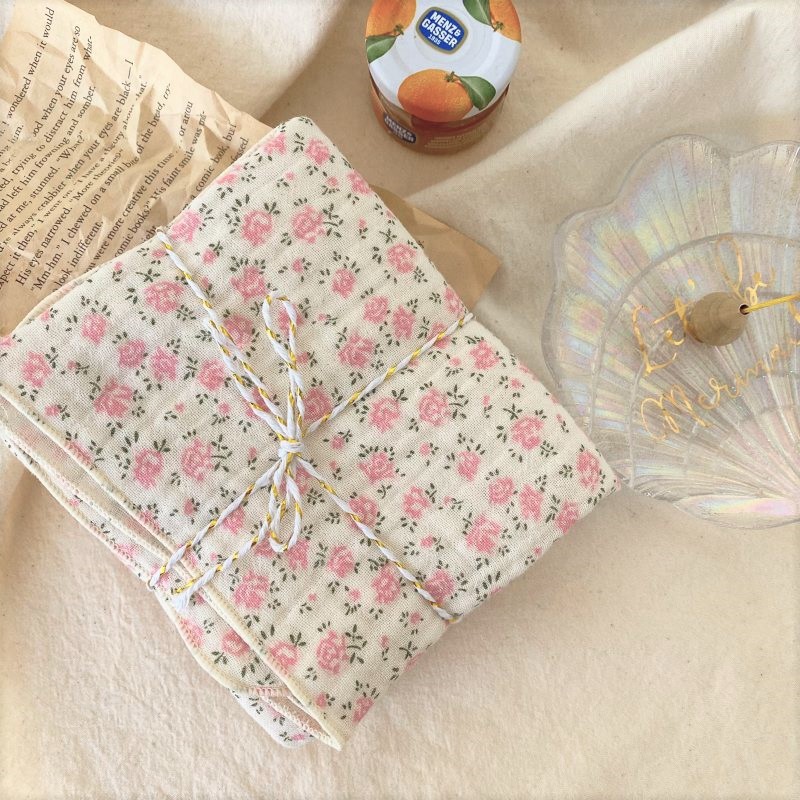 목화베리 요루거즈3중 키친크로스 면행주, 분홍미니장미, 1개 4,400원