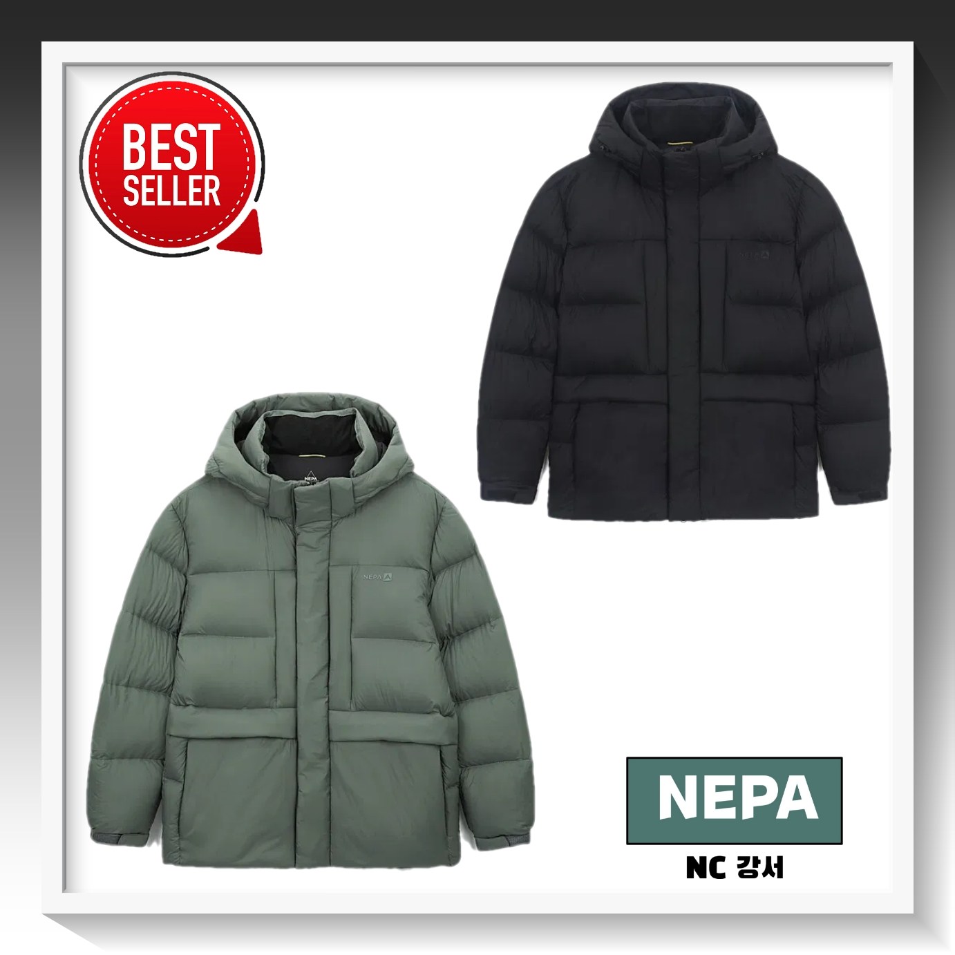 네파  (이월 특가) 남성  구스충전재를 활용하여 따듯하고 깃털처럼 가벼운 착용감으로 겨울동안 편하게 입을수 있는 남성 미드기장 구스다운_2472029_GS 183,600원