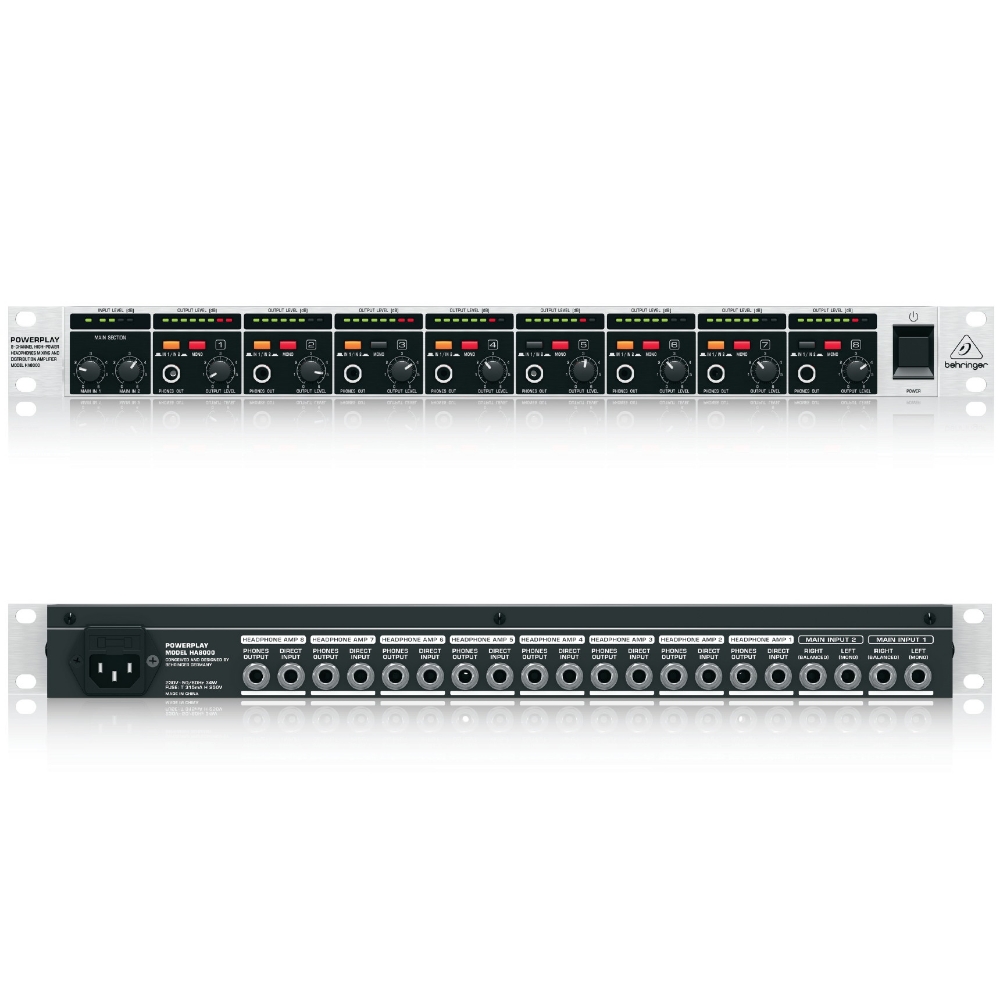 베링거 HA8000 V2 랙장착 헤드폰 앰프 분배기 8채널 고음질 312,000원