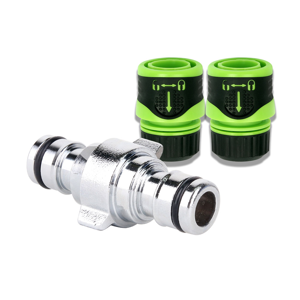 물호스 연결 연장 원터치형 양쪽 커플링 스마트양방향커플링1p와 잠금커넥터2p 14,700원