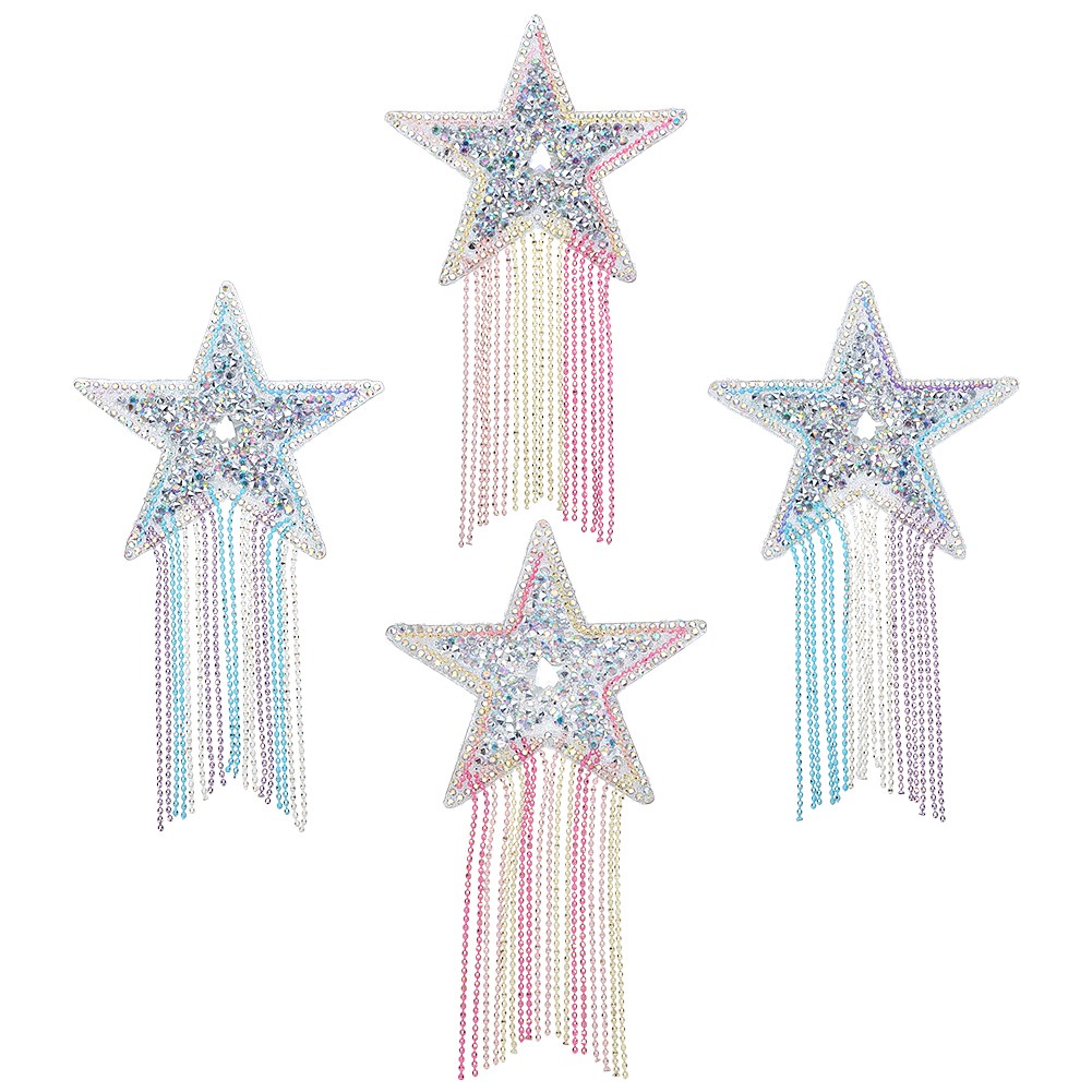별 모양 보석 자수 패치 빛나는 디자인 DIY 핸드메이드 의류 수선 수공예 소품, 1개, 믹스 컬러 432 15,850원