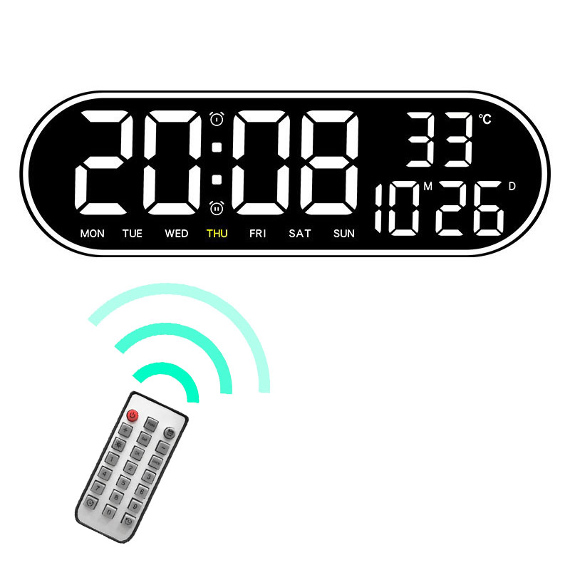 Uinox 무소음 인테리어 LED 벽시계 밝기 조절 가능한 무드등 온도 표시 알람 33,800원