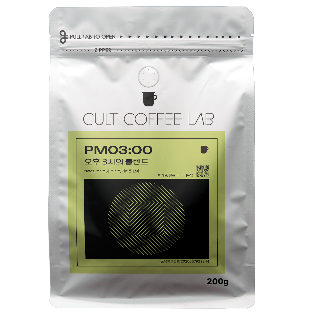 컬트커피랩 고소한 너티쵸코 오후 3시 블렌드 커피원두, 200g, 1개, 홀빈(분쇄안함) 8,490원