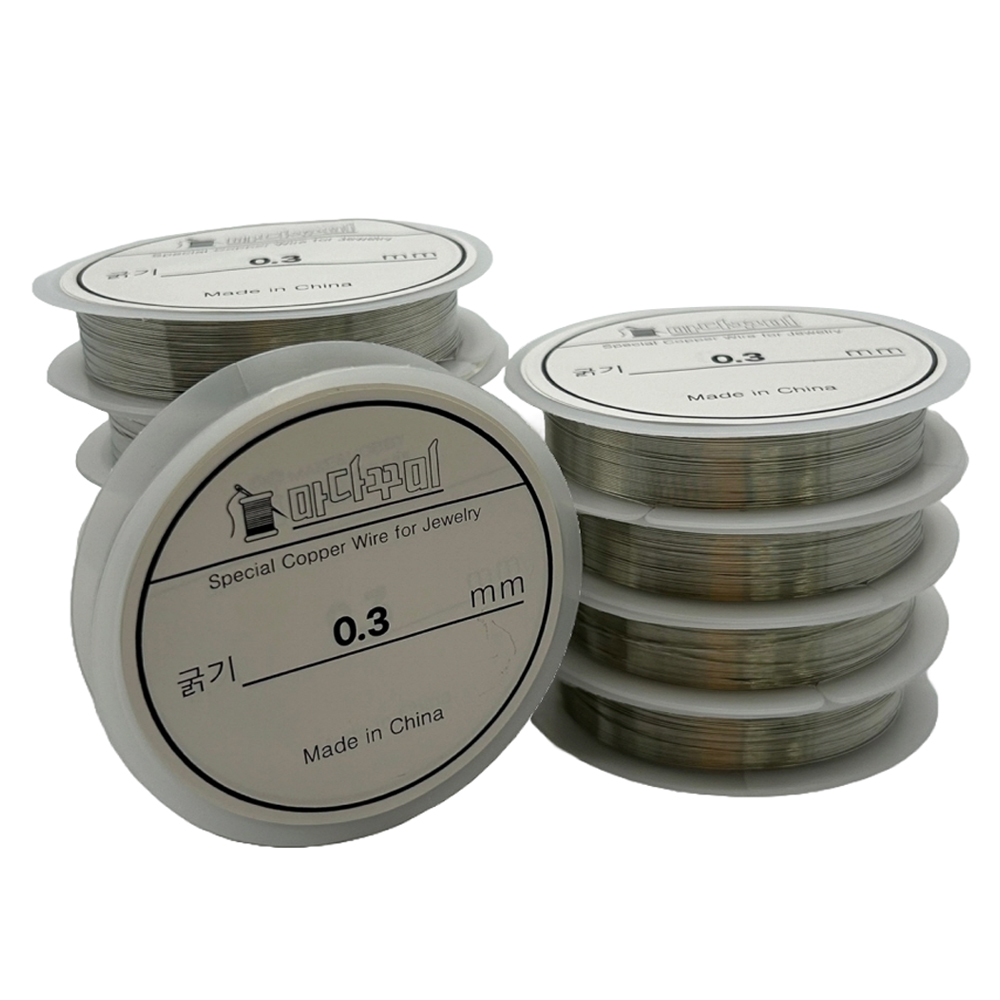 마다꾸미 비즈 공예 DIY 만들기 재료 철사 0.3mm, 실버, 10개 17,900원