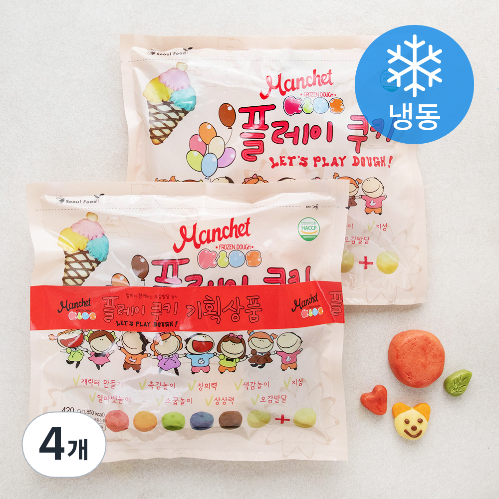 맨치트 플레이 쿠키 (냉동), 60g, 7개입, 4개 24,070원