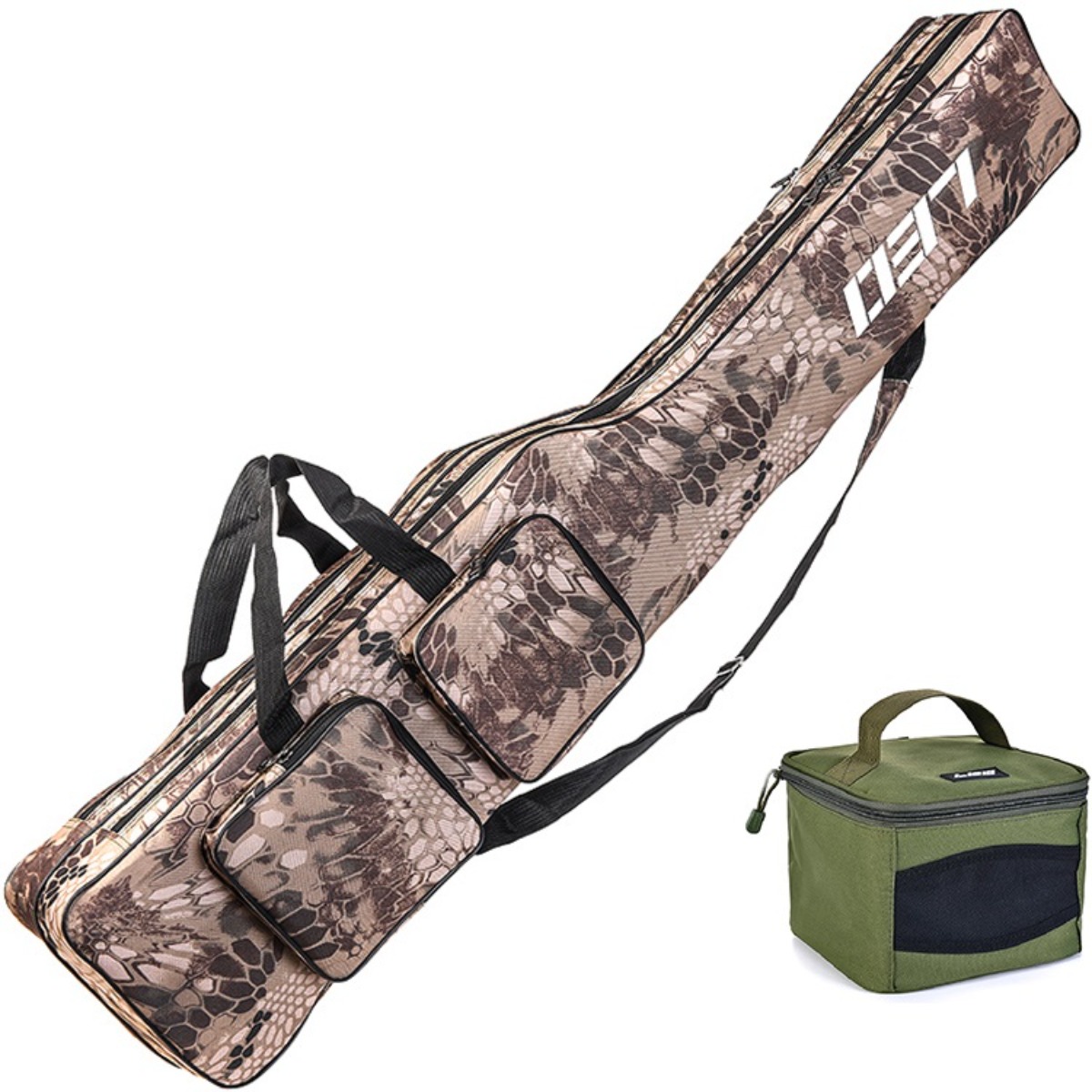 문리버 대용량 바다 낚싯대가방 다용도 민물 낚시가방130cm 미니 핸드백, 카키색 37,250원