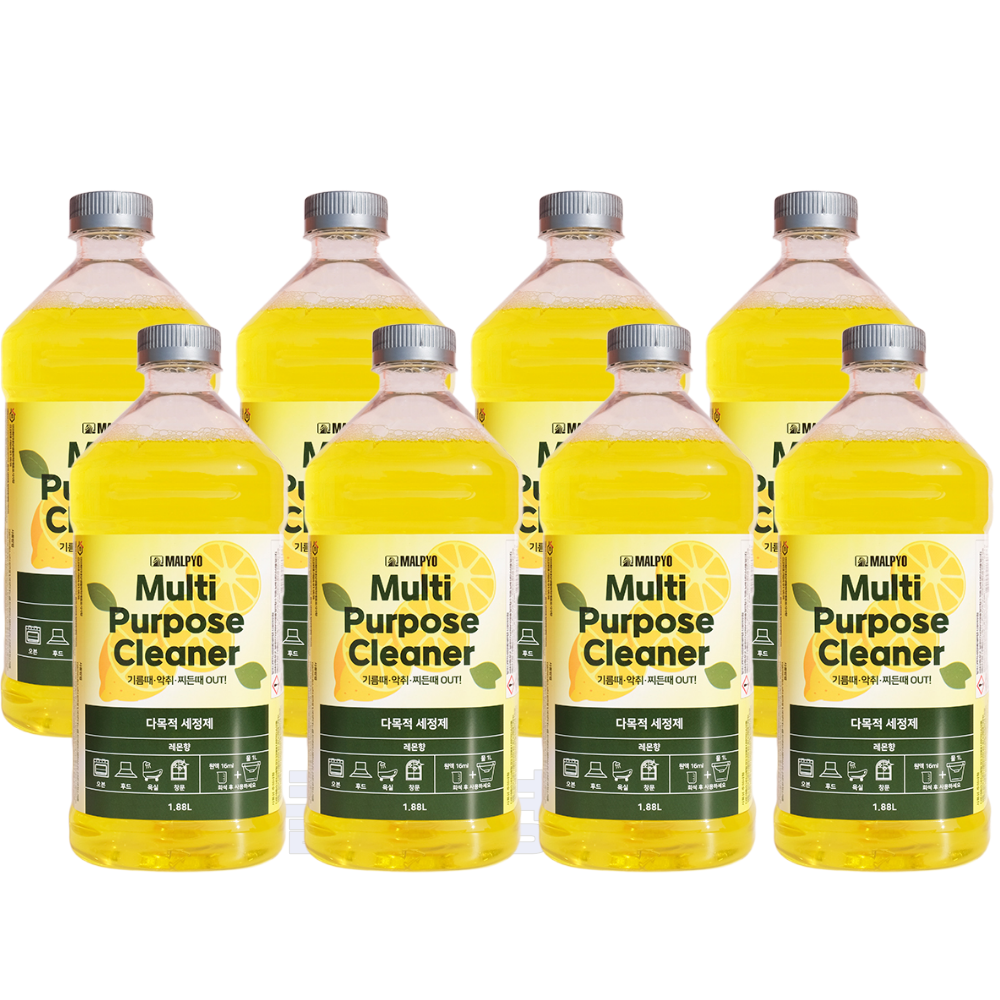 말표 다목적 세정제 레몬향 1.88L 8개 애견 동물 화장실 악취 냄새제거 탈취 파인솔, 1.9L, 8개 120,000원