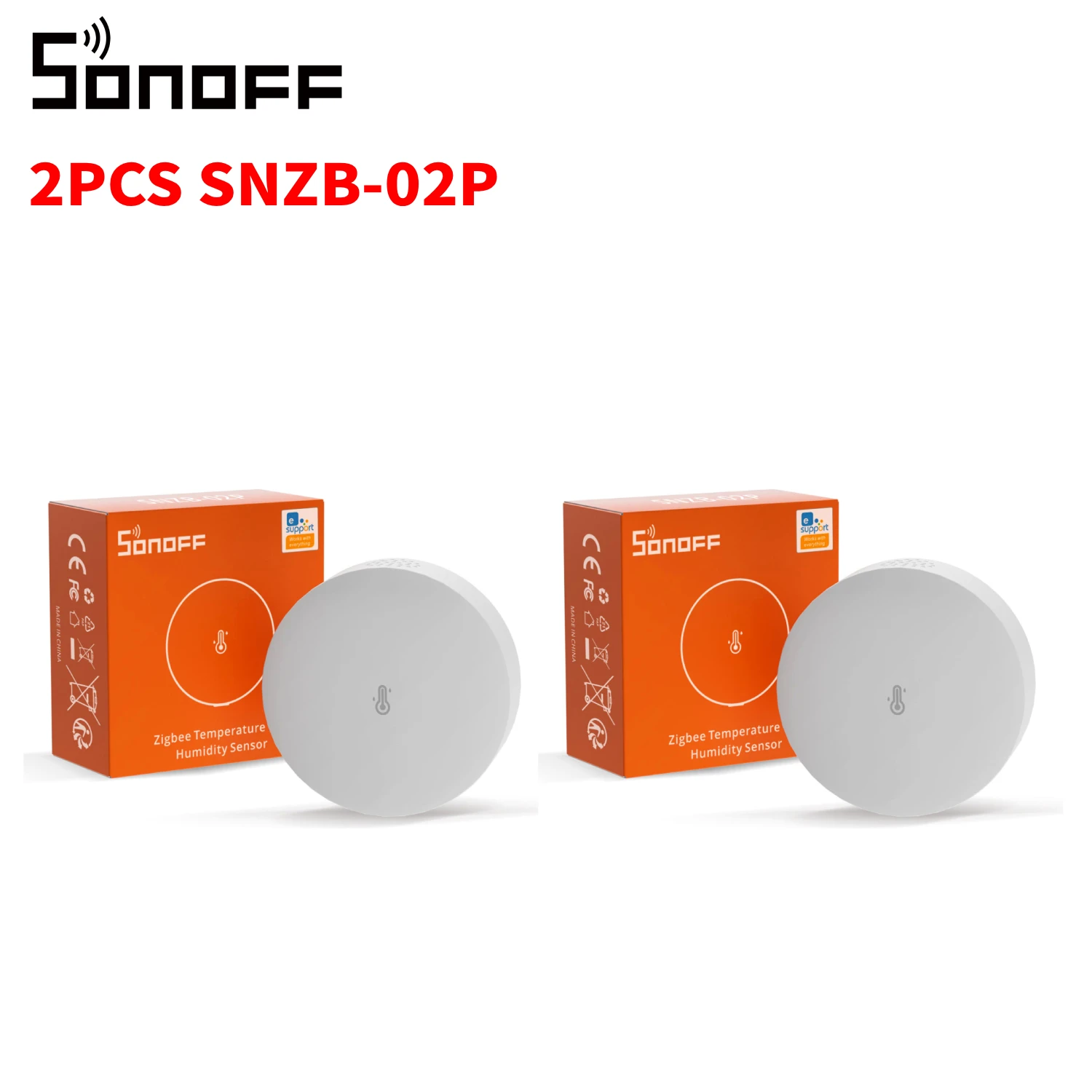2-20개/로트 SONOFF SNZB-02P  지그비 센서 시스템 통합 업체를   온습도 287,000원