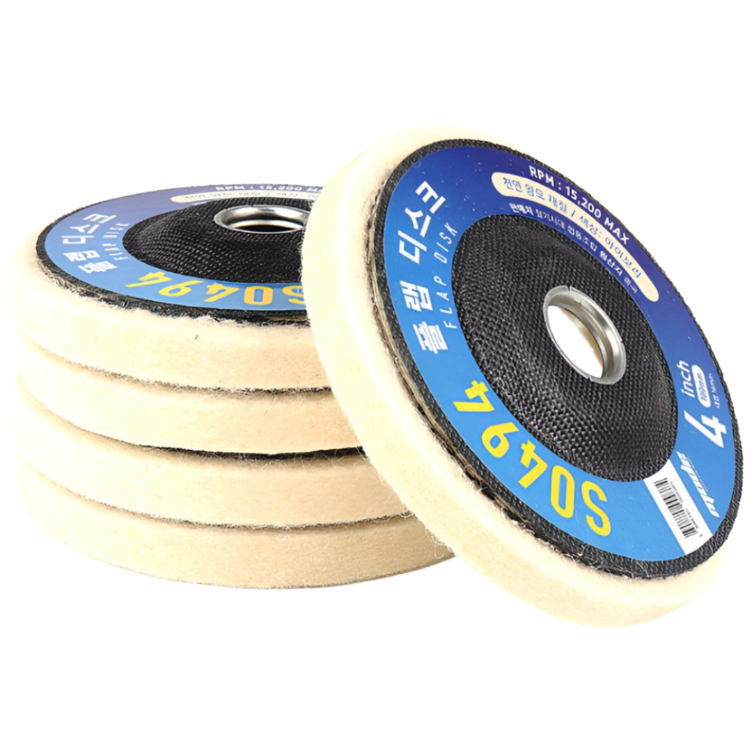 MODE 모든 빠우 양모 디스크 그라인더 날 펠트 버핑 광택 폴리싱 휠 4인치, 1개 2,200원