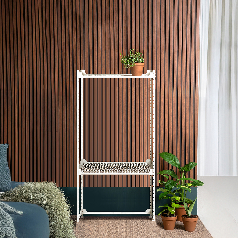 아임랙 녹방지 화분선반 슬림랙 + ㄷ자 보강대 세트 400 x 400 x 900 mm, 크림화이트, 2단 65,950원