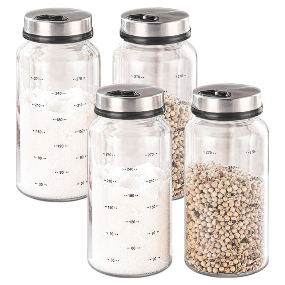 헬로키친 3단 조절 눈금 유리 양념병 300ml, 4개, 단품 12,790원