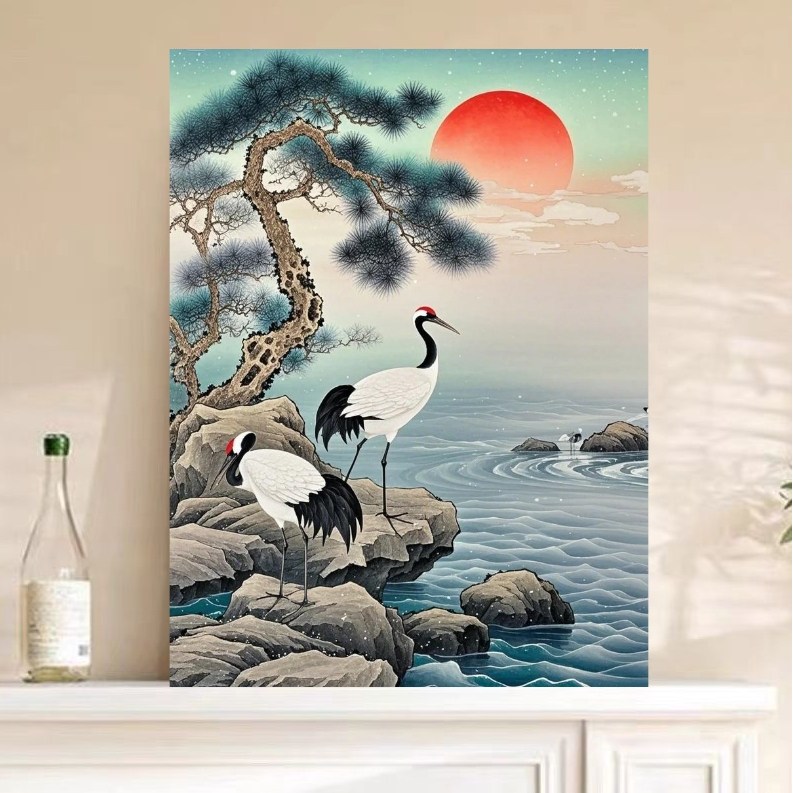 김수한무 두루미 소나무 DIY키트 2배 물감 붓 백년해로 학 재물운 돈 들어오는 풍수지리 풍경화 전통 수묵화 명화그리기 21,990원