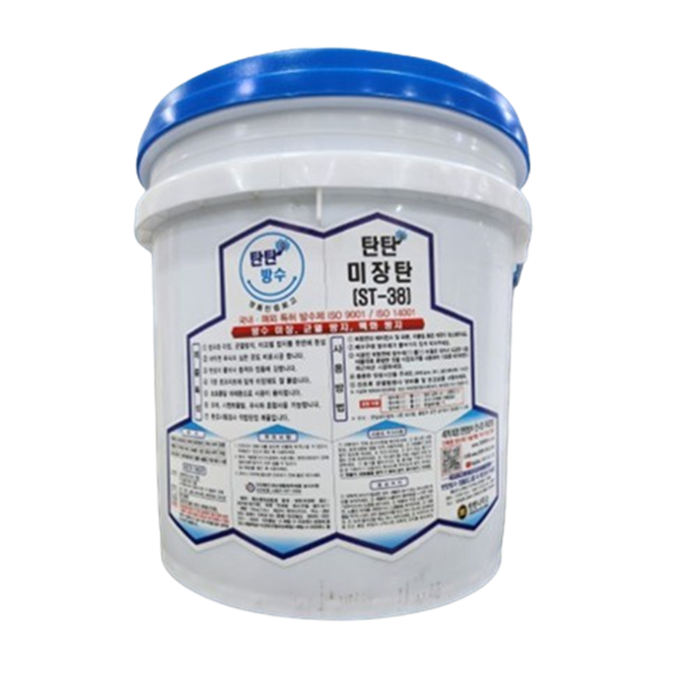 탄탄방수 다용도 셀프 미끄럼 균열방지 방수 탄탄미장탄 ST-38 4kg 15kg 연하늘색, 1개 70,000원