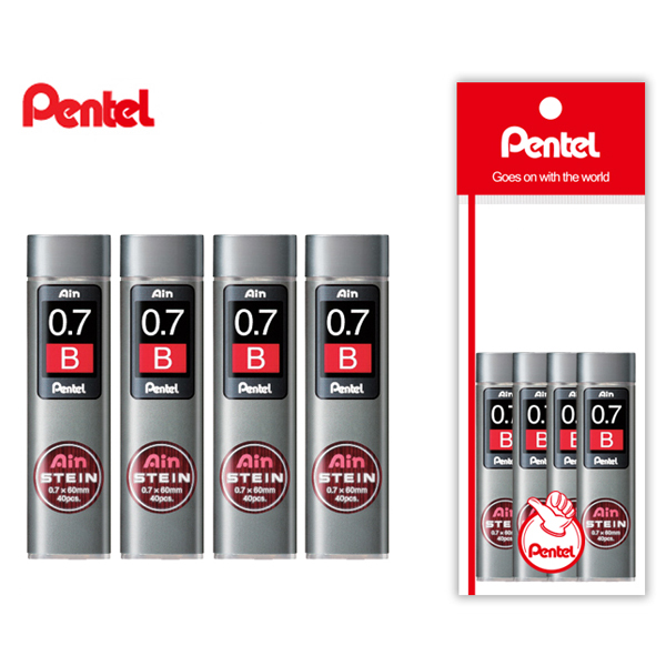펜텔 아인슈타인 샤프심 0.7mm B/HB 4개 세트 12,800원