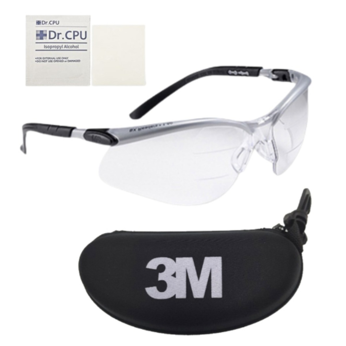 3M 보안경 BX Gray Frame 11380+보안경 케이스+안경테소독용 알콜솜 2매 19,980원