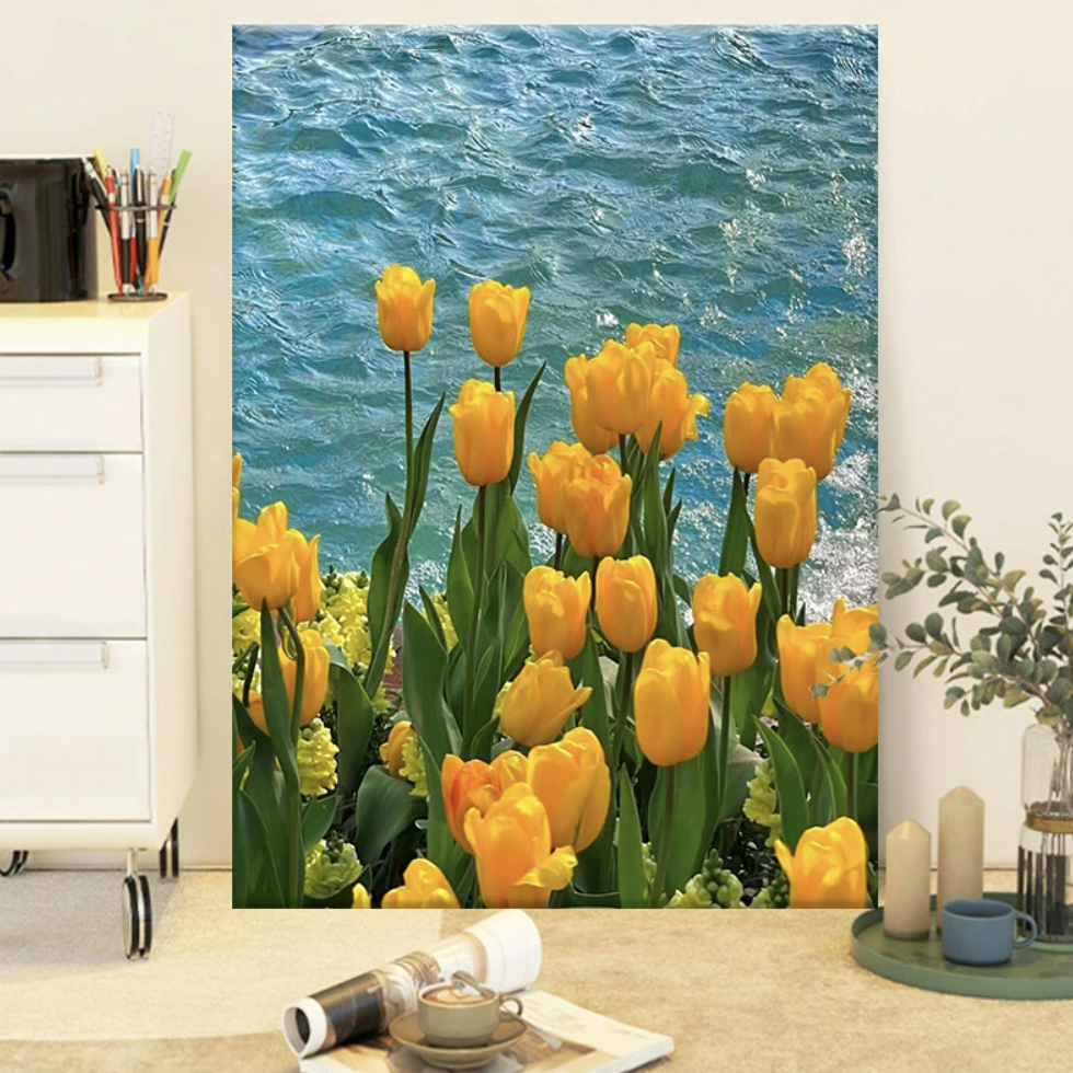 데일리베러 스트레스OUT 유화, 명화그리기 DIY 세트, 1개, 노란튤립 16,000원