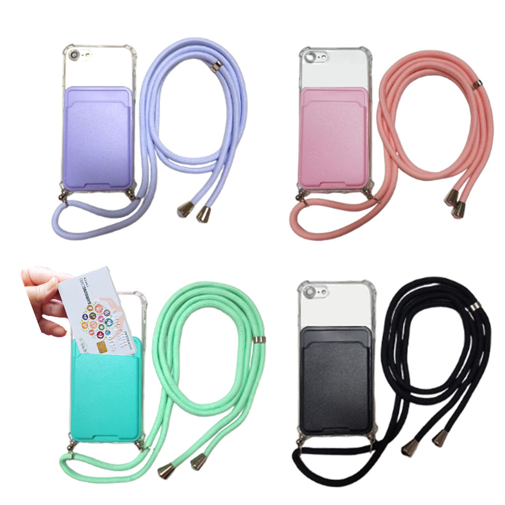 갤럭시S10E (G970) 카드수납 겸용 핸드폰 컬러 스트랩  슬림형 여행 출근 일상 실용적인 카드목걸이형 카드포켓+목걸이+폰케이스 (줄이고 늘리고 길이조절) 8,900원