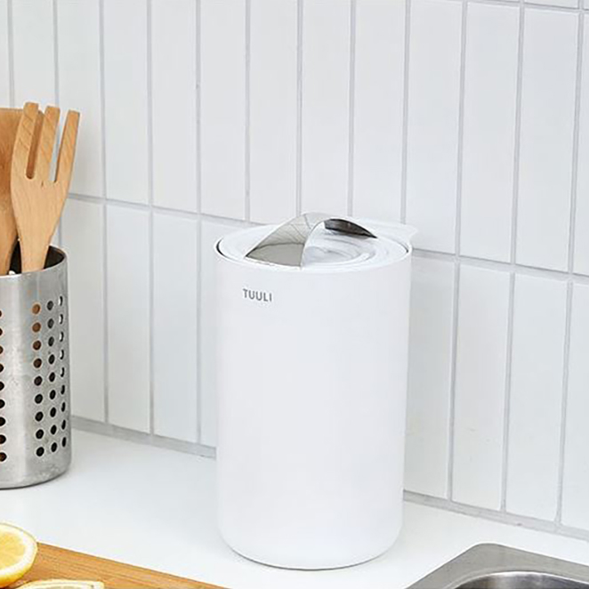 튤리 가정용 주방 밀폐 진공 음식물쓰레기통 3L, 화이트, 1개 14,800원