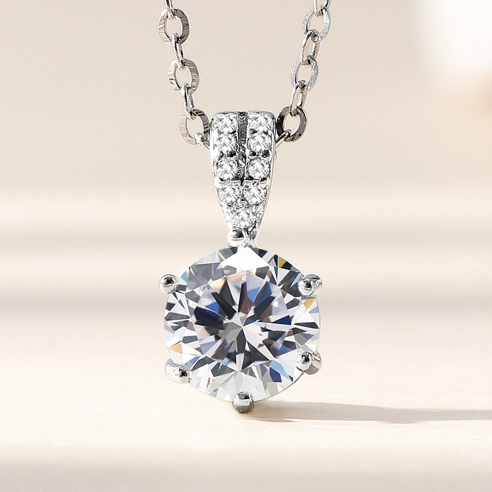 르끌라 모이사나이트 1캐럿 3캐럿 목걸이 실버925 GRA보증서 다이아몬드 팬던트 45,000원