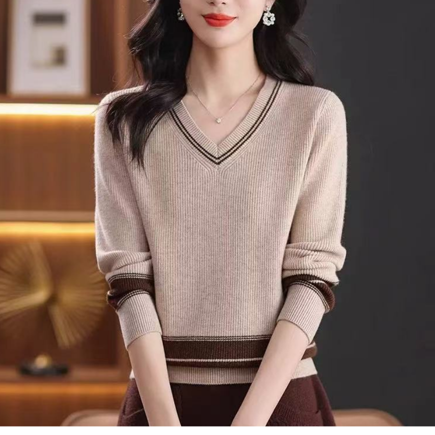 사계절니트 여성니트 루즈핏 브이넥니트 스웨터 G105A 23,000원