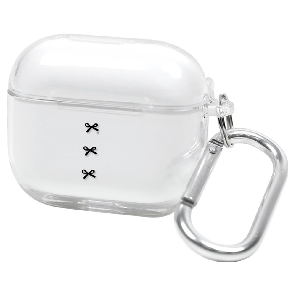 유스픽 디자인 에어팟4 클리어 하드케이스, 에어팟4, 53 발레코어트리플리본 블랙, 1개 12,270원