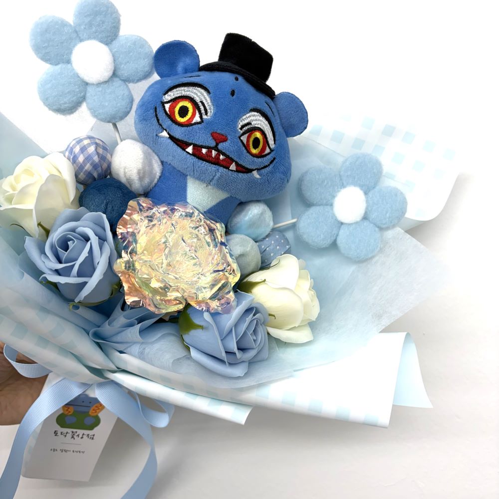 토닥꽃상점 데몬헌터스 꽃다발, 더피호랑이 킨더조이선택불가 24,000원