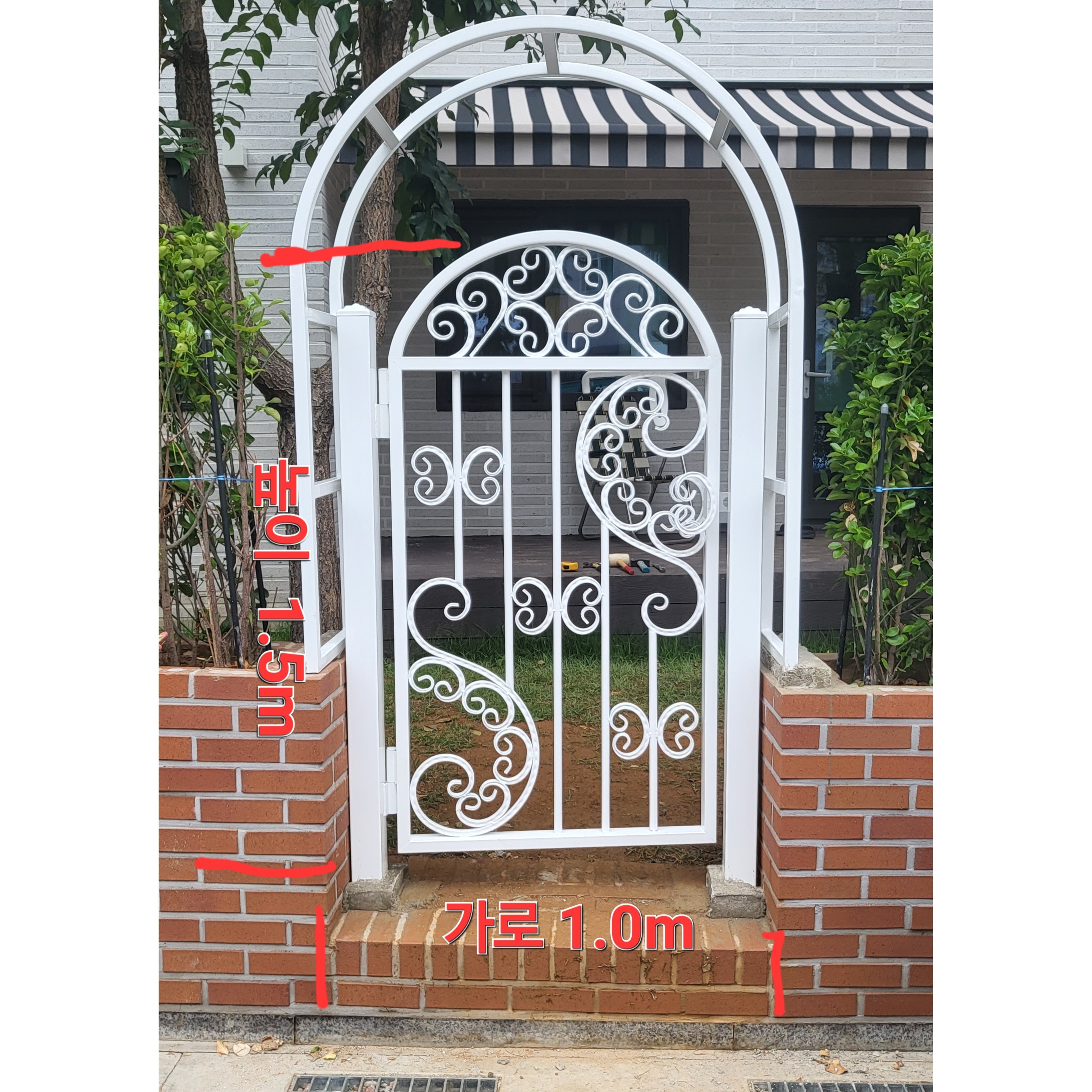 단조외문 합성목재 폴딩접이식 주택대문 단조대문 디자인대문 자체제작RH10, 1개 400,000원