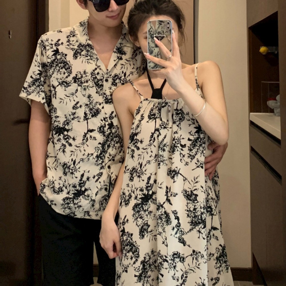 데일리인 휴양지 커플룩 시밀러룩 원피스 빅사이즈 반팔 비치 나시 치마 24,100원