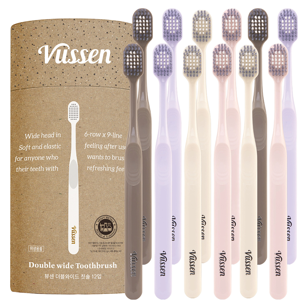 오스템파마 뷰센 더블 와이드 칫솔 파스텔 에디션, 12개입, 1개 28,110원