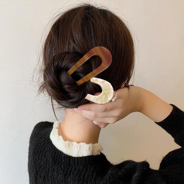 글렌 U자 핀 올림머리 비녀핀 헤어 머리핀 한복 뒤꽂이 2P 15,800원