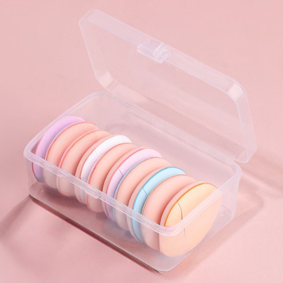 블루무역 미니 핑거 에어쿠션 물방울 퍼프 랜덤발송 10p +  케이스 세트 3,850원