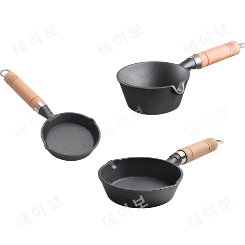 무쇠 주물 미니 프라이팬 1구 작은 후라이팬 에그팬 뜨거운 기름 9,700원