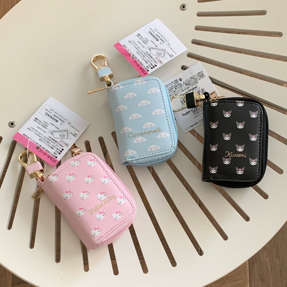 [3종] 산리오 키티 쿠로미 시나모롤 더블 키홀더 케이스 소지품 휴대용 데일리 지갑 18,000원