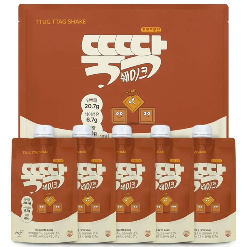 혜인담 식사대용 단백질 쉐이크 뚝딱쉐이크 초코프로틴, 60g, 5개 20,300원