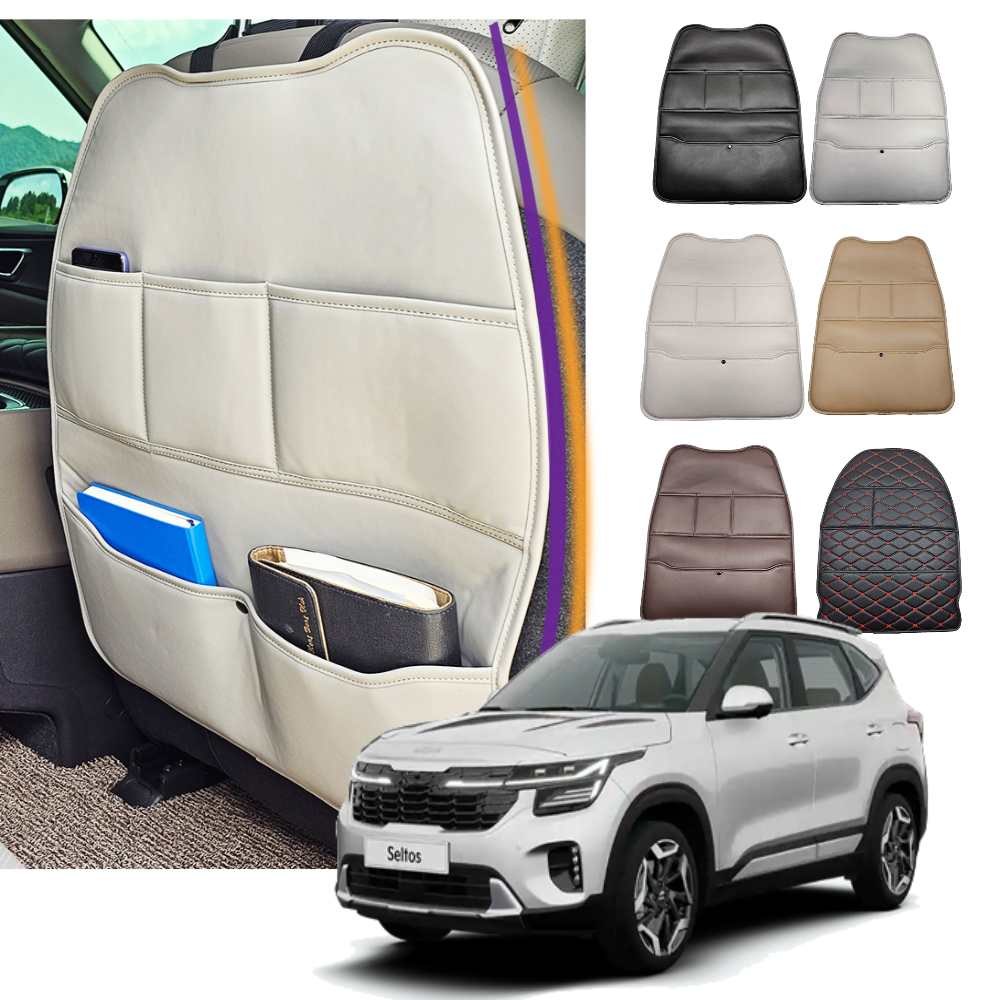 (꾸러기점빵) 전차종공용 셀토스 킥커버 뒷좌석매트 보호매트 포켓매 셀토스공용가능, 1세트, 하바나브라운 43,000원