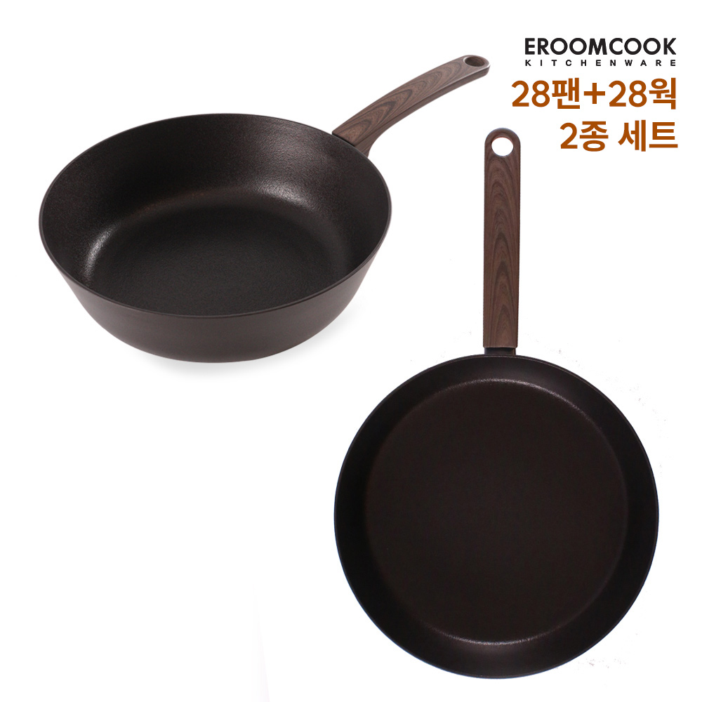 이룸쿡 브라운이노블 프라이팬28cm+궁중팬28cm 53,800원