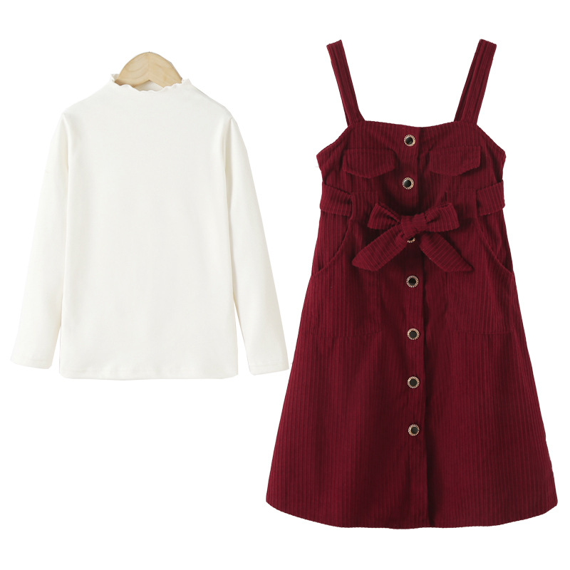 ZPEIZ 초등여아 주니어 초등학생 쥬니어 봄 와인 레드 주니어원피스 여아 치마세트 53,490원